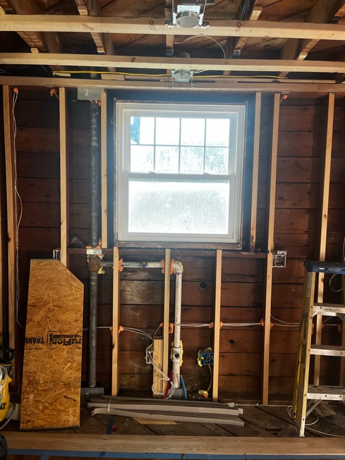 Fixed framing in a kitchen remodel